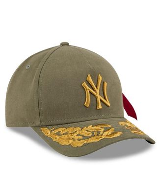 x Alpha Industries Men's Olive New York Yankees A-Frame 9FORTY Adjustable Hat