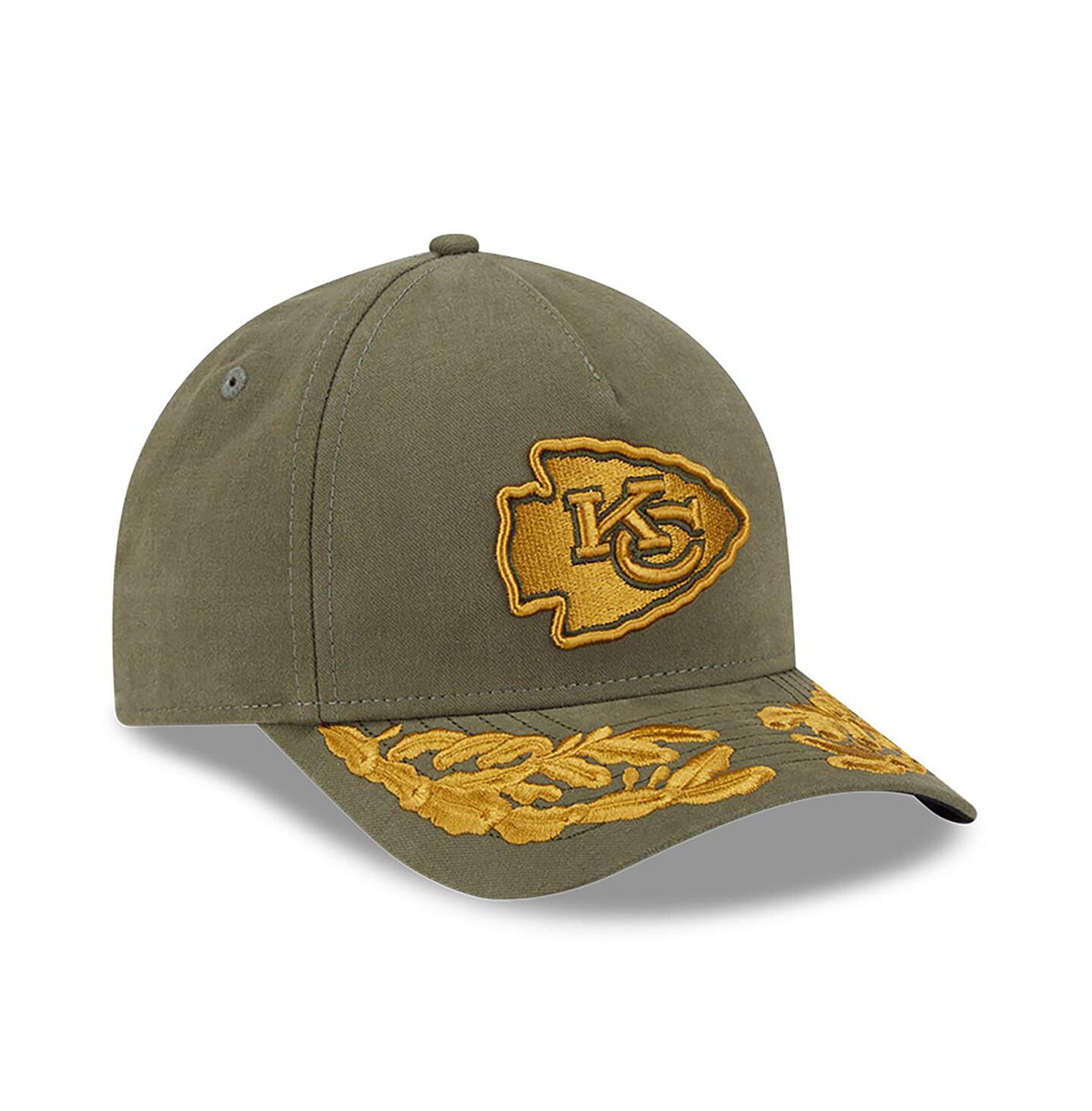 Мужская кепка New Era x Alpha Industries Olive Kansas City Chiefs A-Frame 9FORTY Adjustable Hat — фото 4