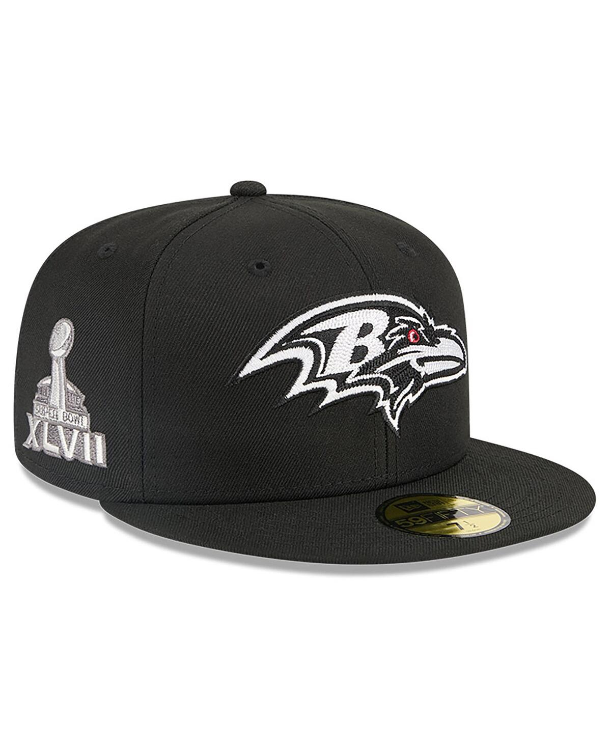 New Era X Alpha Industries Men's Black Baltimore Ravens 59fifty Fitted Hat In Black