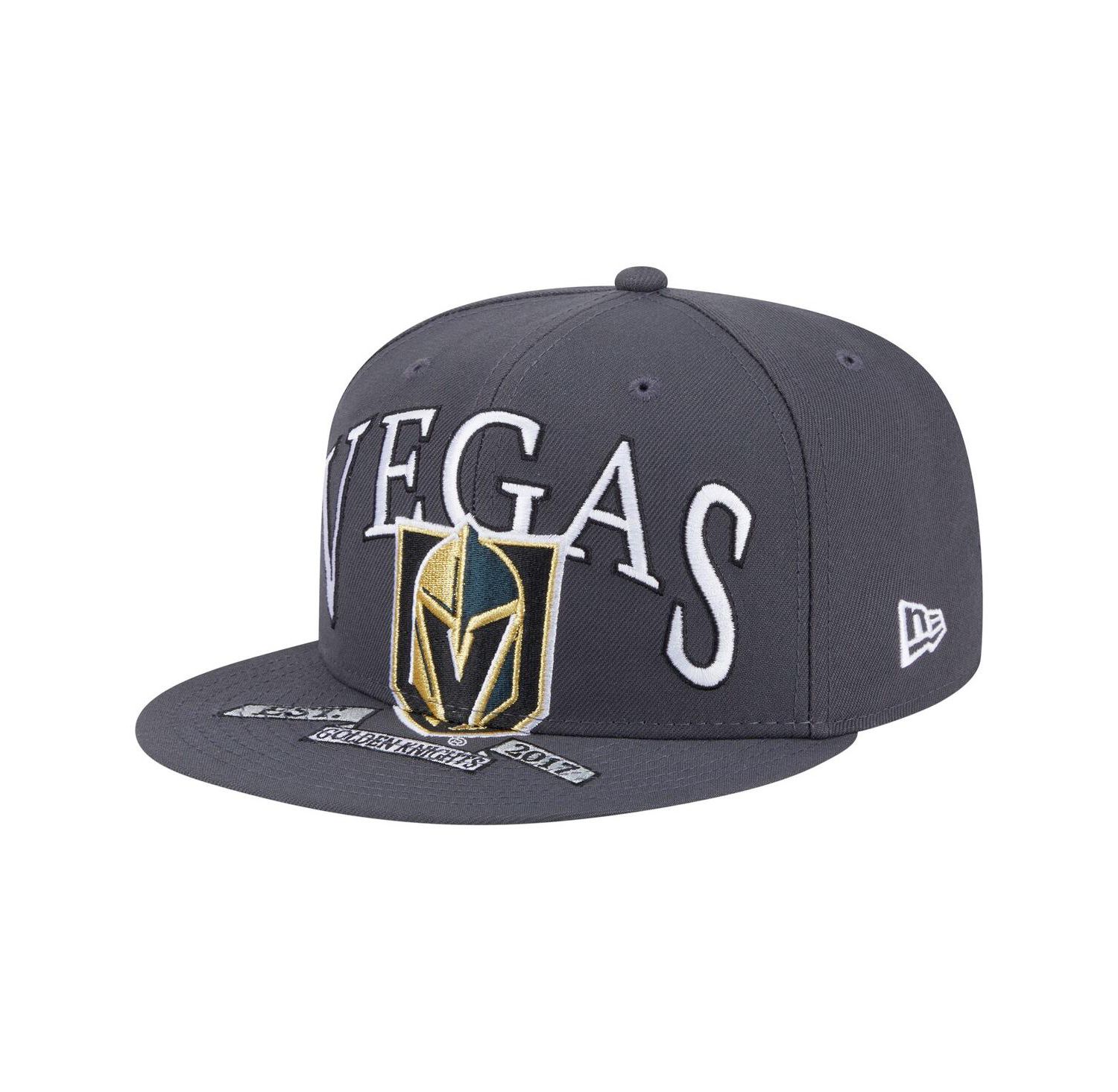 Men's Gray Vegas Golden Knights Oversized Arch 59Fifty Fitted Hat
