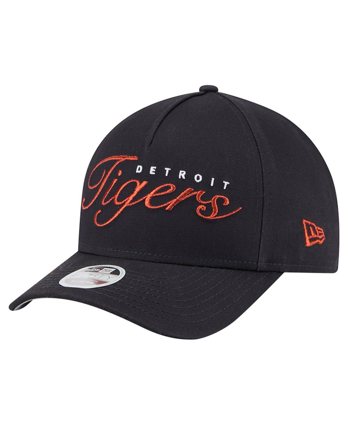 New Era Women's Navy Detroit Tigers Metallic A-frame 9forty Adjustable Hat In Blue