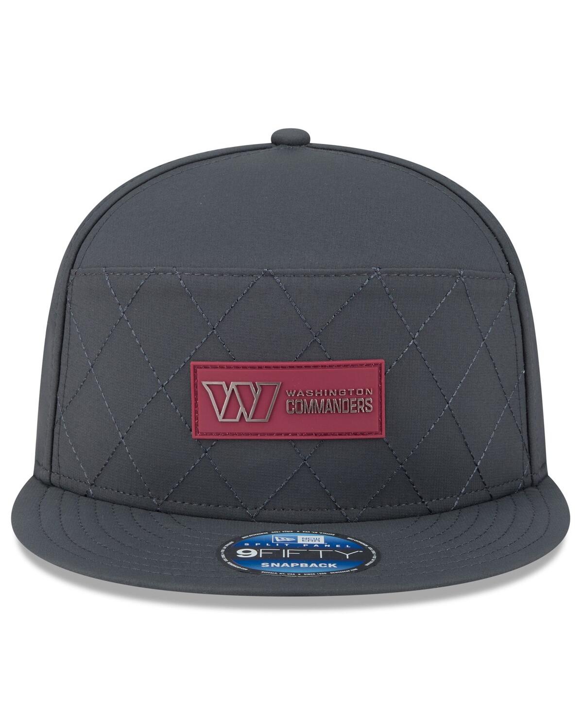 New Era Men's Charcoal Washington Commanders 2025 Sideline Cold Weather Split Panel 9FIFTY Snapback Hat