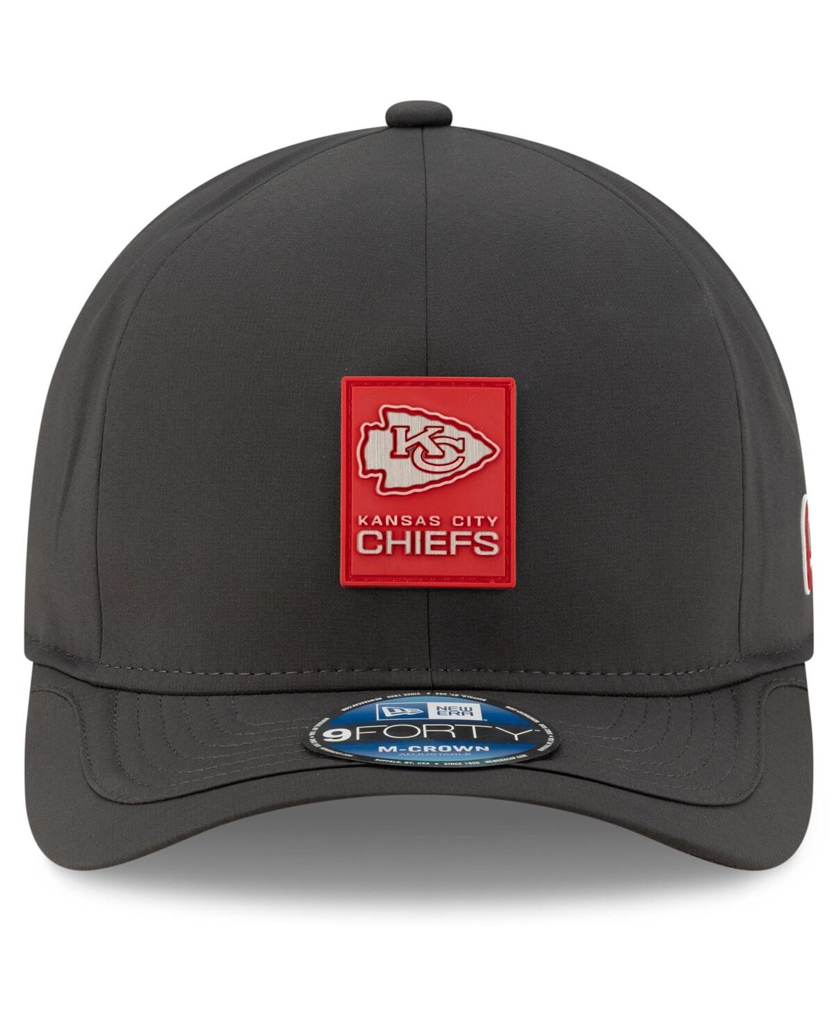New Era Men's Charcoal Kansas City Chiefs 2025 Sideline Cold Weather 9FORTY M-Crown Adjustable Hat