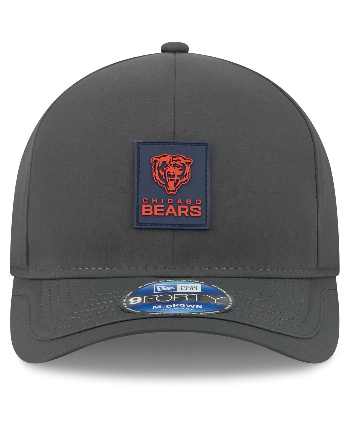 New Era Men's Charcoal Chicago Bears 2025 Sideline Cold Weather 9forty M-crown Adjustable Hat In Green