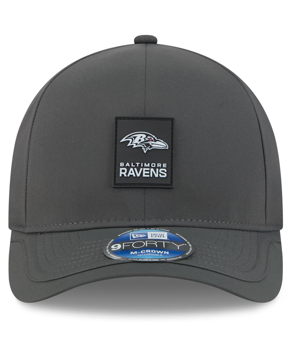 New Era Men's Charcoal Baltimore Ravens 2025 Sideline Cold Weather 9FORTY M-Crown Adjustable Hat
