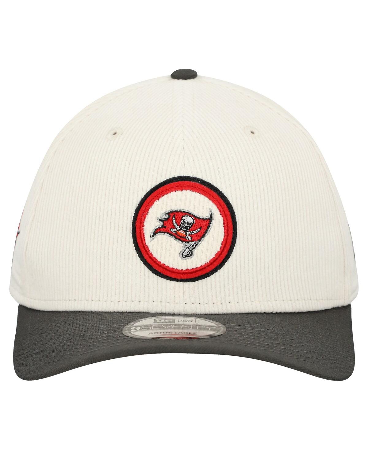 New Era Men's Stone Tampa Bay Buccaneers Loyal Corduroy 9SEVENTY Adjustable Hat