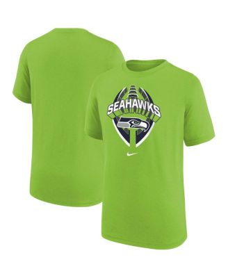 Nike - Big Boys and Girls Neon Green Seattle Seahawks Icon Legend T-Shirt