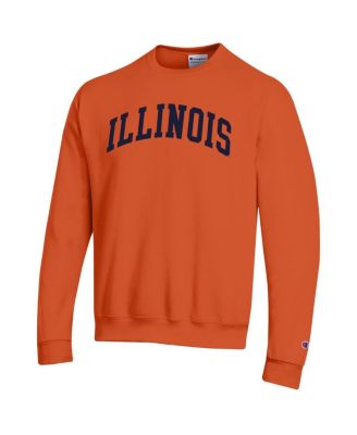 Men's Orange Illinois Fighting Illini Basic Arch Fleece Pullover Sweatshirt