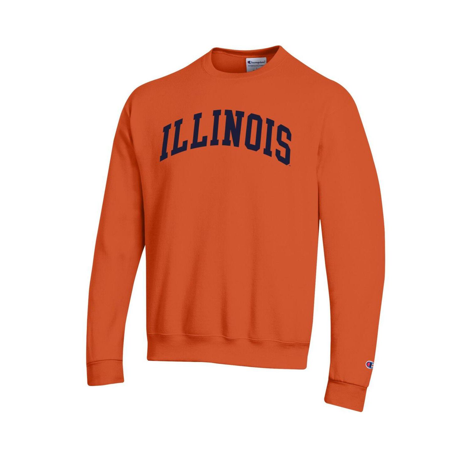 Men's Orange Illinois Fighting Illini Basic Arch Fleece Pullover Sweatshirt