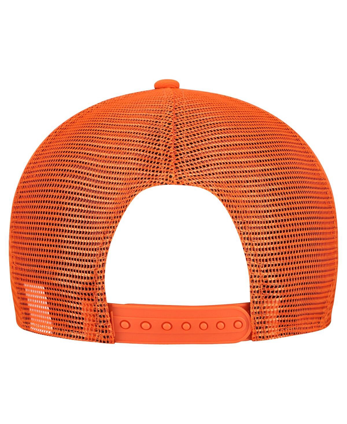New Era Men's Gray/Orange Denver Broncos Cork Split Panel 9FIFTY Trucker Snapback Hat