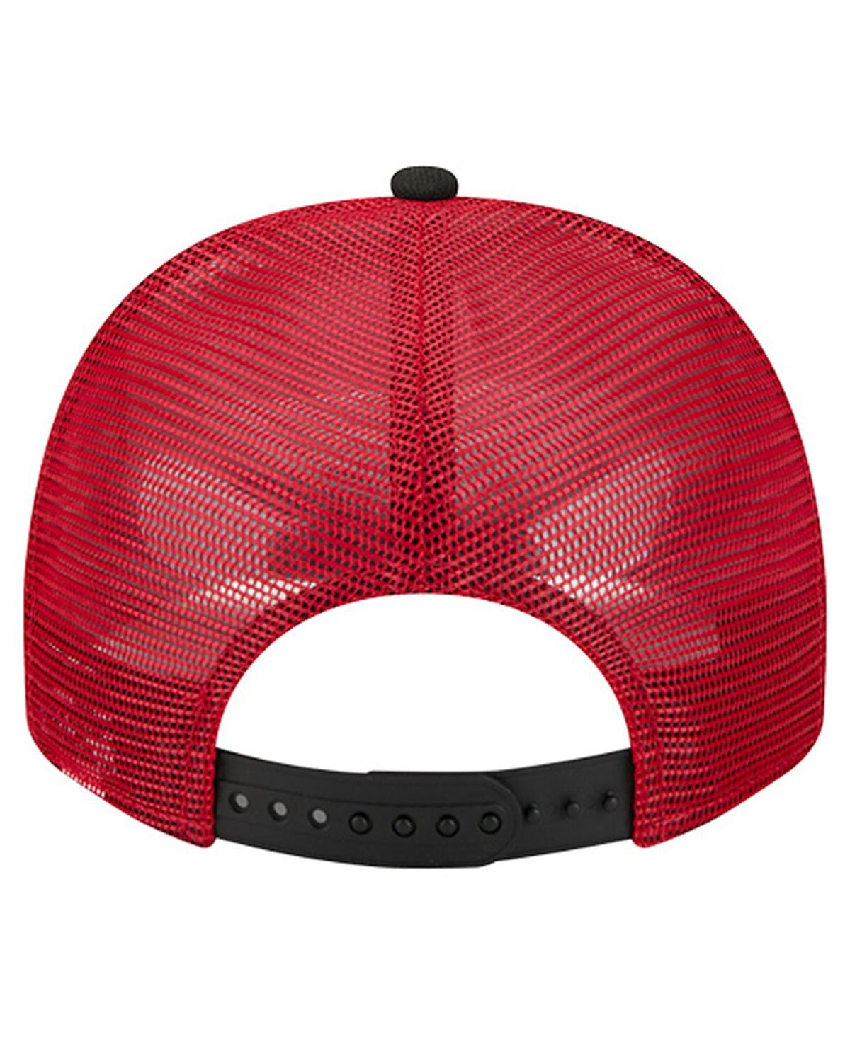 New Era Men's Cream/scarlet San Francisco 49ers Banner A-frame 9fifty Trucker Snapback Hat In White