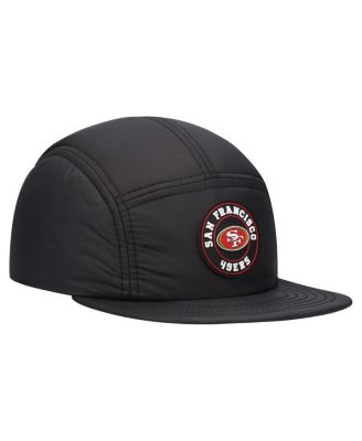 Men's Black San Francisco 49ers Quilted Camper Adjustable Hat