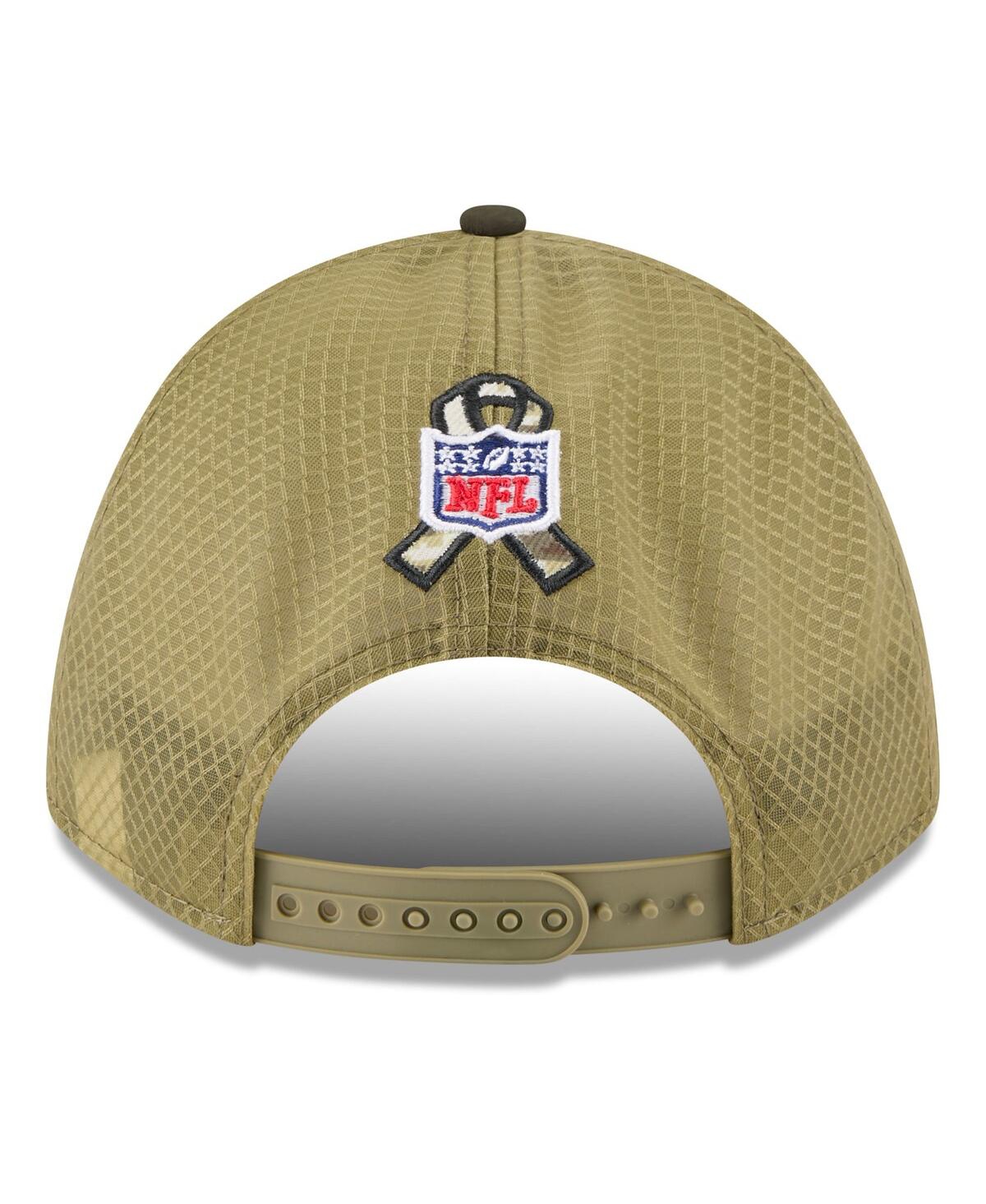 New Era Big Boys and Girls Green/Dark Green New England Patriots 2025 Salute to Service 9FORTY A-Frame Adjustable Hat