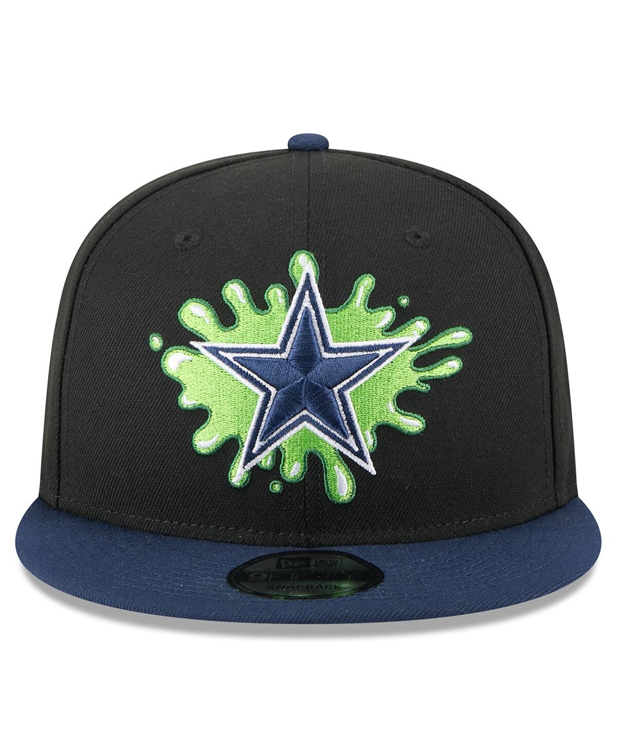 New Era Men's Black/Navy Dallas Cowboys Nickelodeon Slime 9FIFTY Snapback Hat