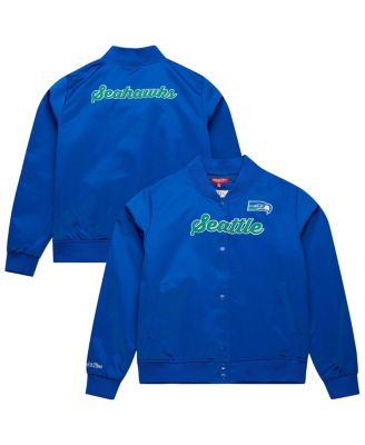 Mitchell & Ness - Women's Royal Seattle Seahawks Full-Snap Satin Jacket