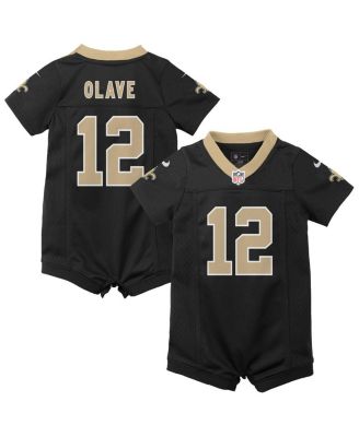 Nike - Baby Boys and Girls Chris Olave Black New Orleans Saints Game Romper Jersey