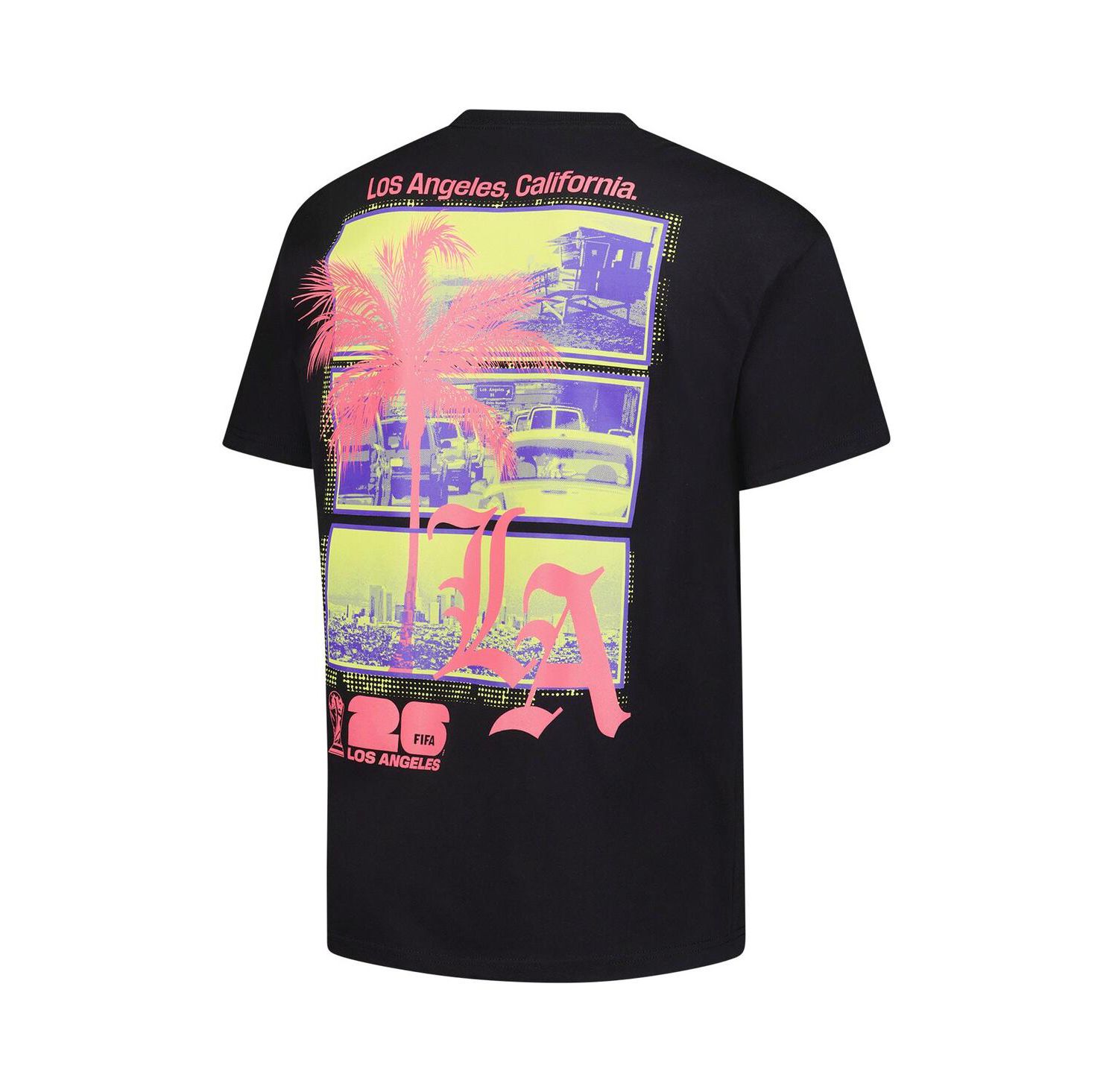Men's Black 2026 FIFA World Cup Los Angeles Host City Local Oversized T-Shirt