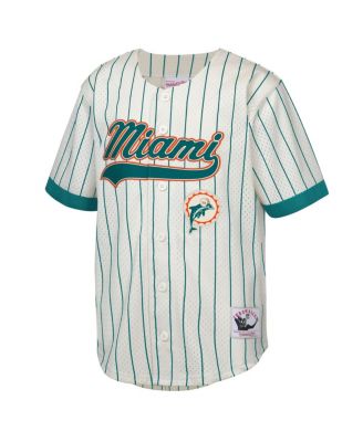 Big Boys and Girls Dan Marino Cream Miami Dolphins Retired Player Name Number Baseball Jersey