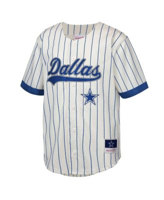 Big Boys and Girls Emmitt Smith Cream Dallas Cowboys Retired Player Name Number Baseball Jersey