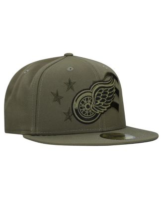 Men's Olive Detroit Red Wings Military Appreciation Flag 59FIFTY Fitted Hat