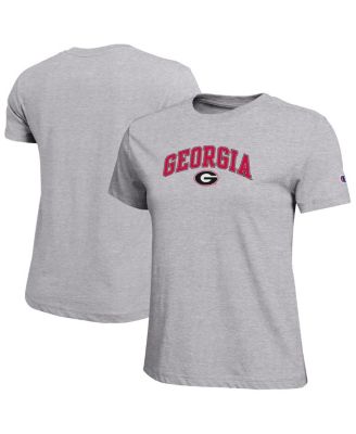 Women's Heather Gray Georgia Bulldogs Arched Over Logo T-Shirt