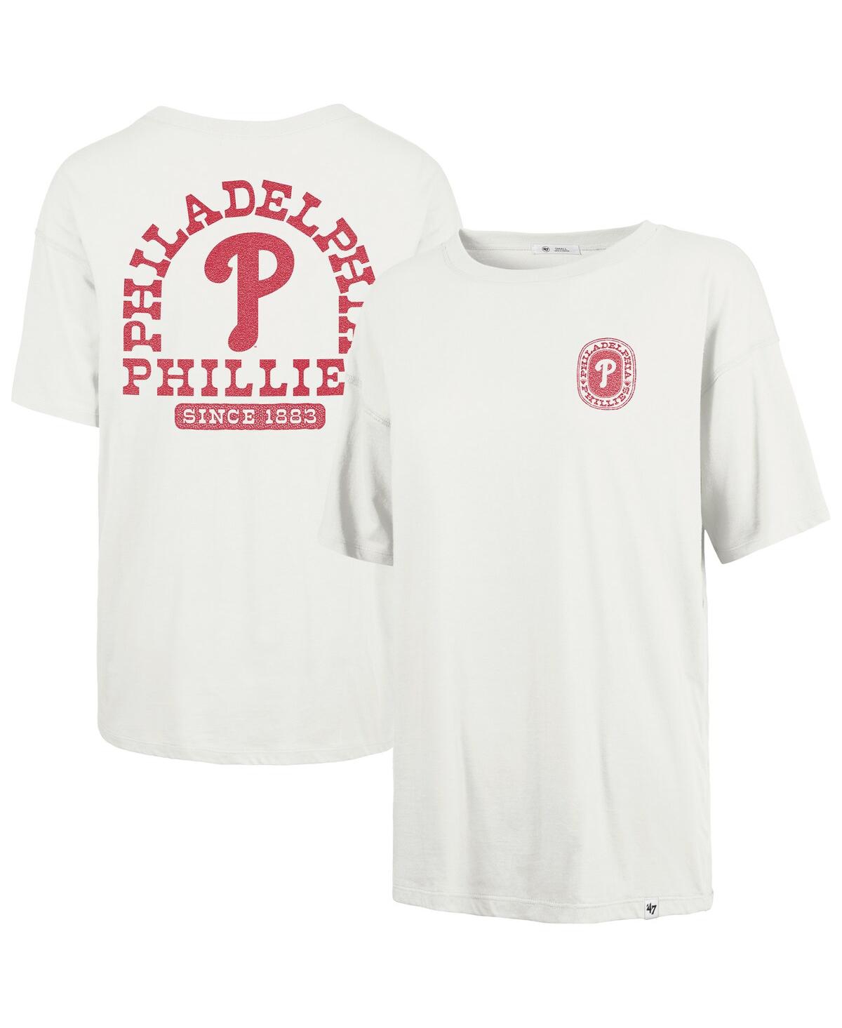 '47 Brand Women's Natural Philadelphia Phillies Back Canyon Sadie T-Shirt