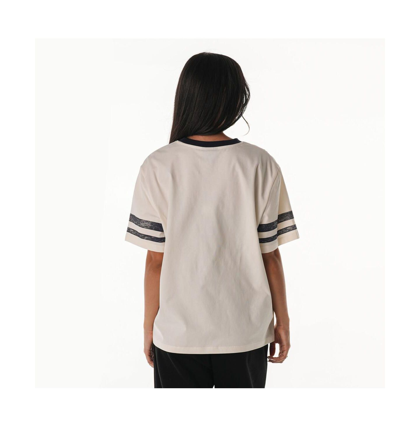 Женская футболка The Wild Collective Cream Dallas Cowboys Drop Shoulder Oversized Boyfriend — фото 2