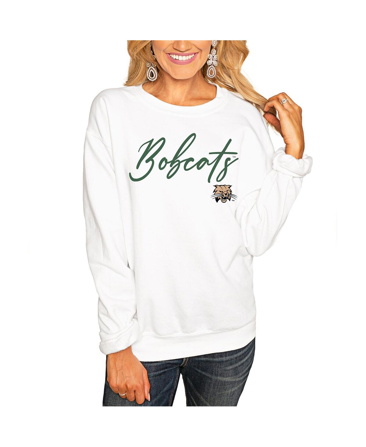 Gameday Couture Women's White Ohio Bobcats Win The Day Pullover Sweatshirt