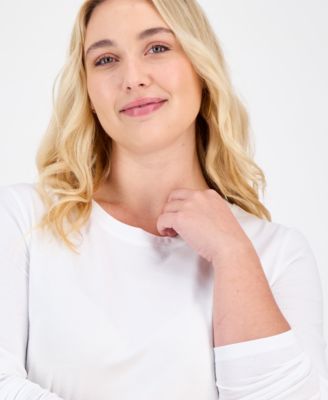 Plus Size Long Sleeve Crewneck Top