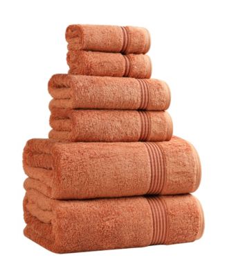 Solid Quick Drying Egyptian Cotton 6 Piece Bath Towel Set