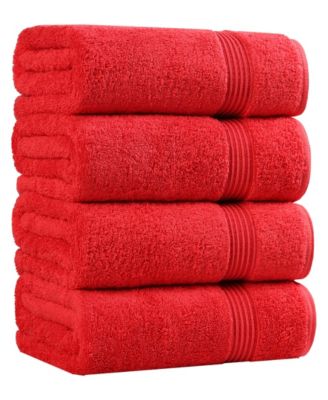 Solid Quick Drying 100% Egyptian Cotton 4-Pc Bath Towel Set