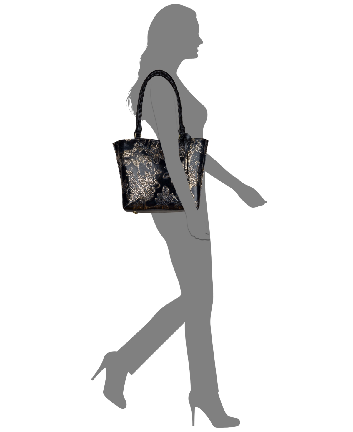 Patricia Nash Alexia Bark Leaves Textured Tote Bag, Macy's Exclusive In Multi