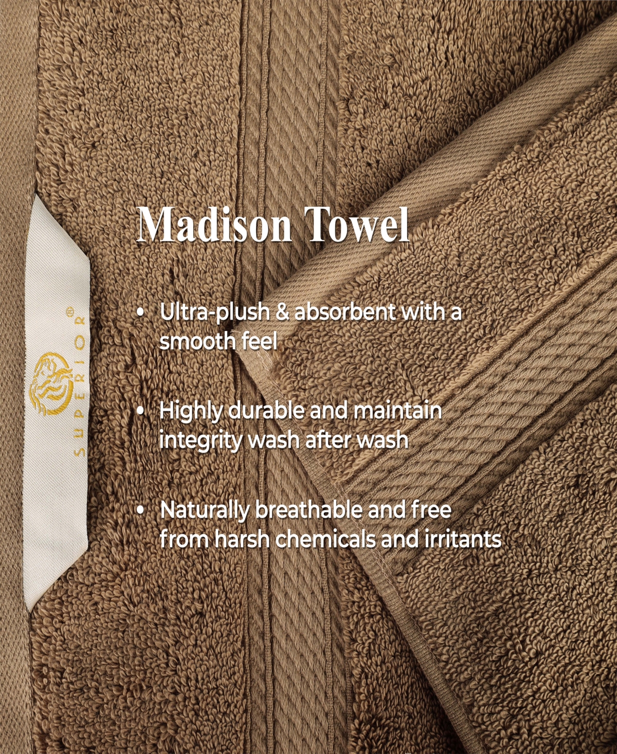 Superior 100% Egyptian Cotton 2-pc Bath Sheet Set In Brown