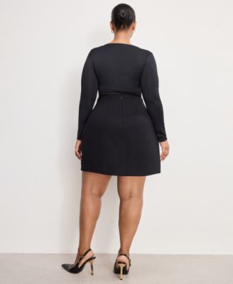 Women's Back Zipper Mini Skirt, Regular and Plus