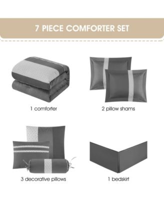 Stratford Park Corell Geometric 7-Pc. Comforter Set, California King