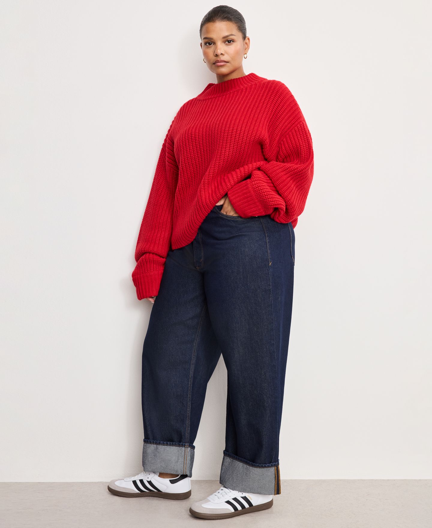 Женские джинсы Good American Good Relaxed Baggy Low-Rise Jeans, Regular and Plus, цвет: Индиго — фото 10
