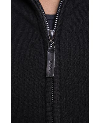 Men's Full Zip Mock Neck Sweater