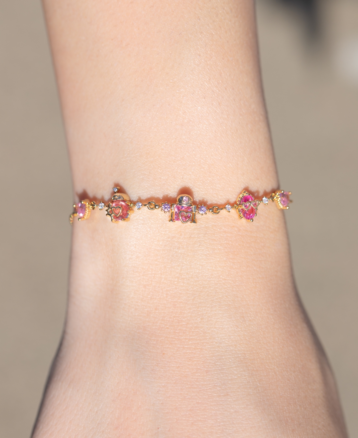 Girls Crew Star Wars Crystal Gold Plated Sparks Fly Bracelet