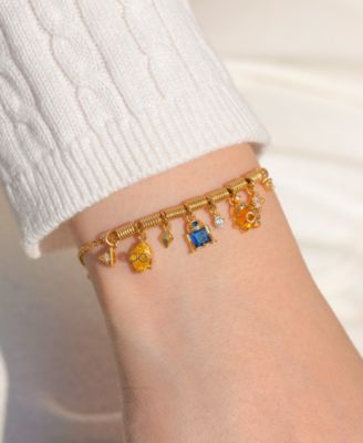 Star Wars™ Multi-Color Crystal Droids Charm Bracelet