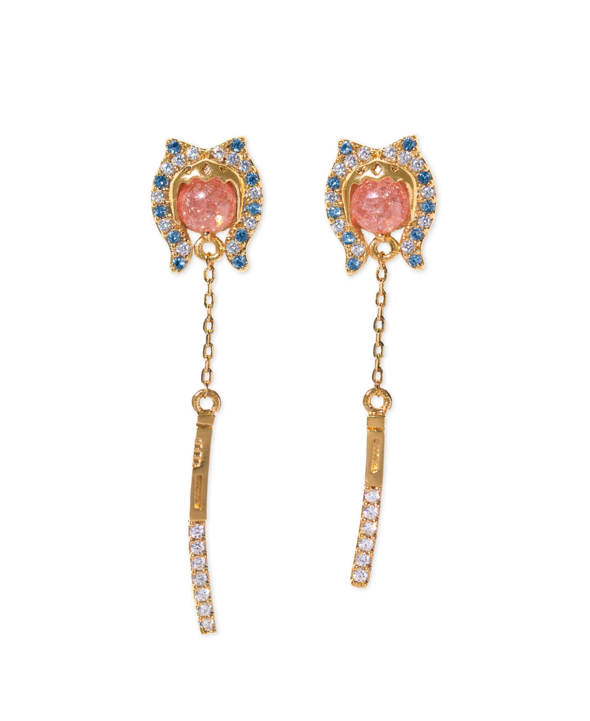 Girls Crew Crystal Star Wars Ahsoka Tano Dangle Earrings In Gold