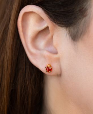 Crystal Gold Plated Spot Me If You Can Stud Earrings