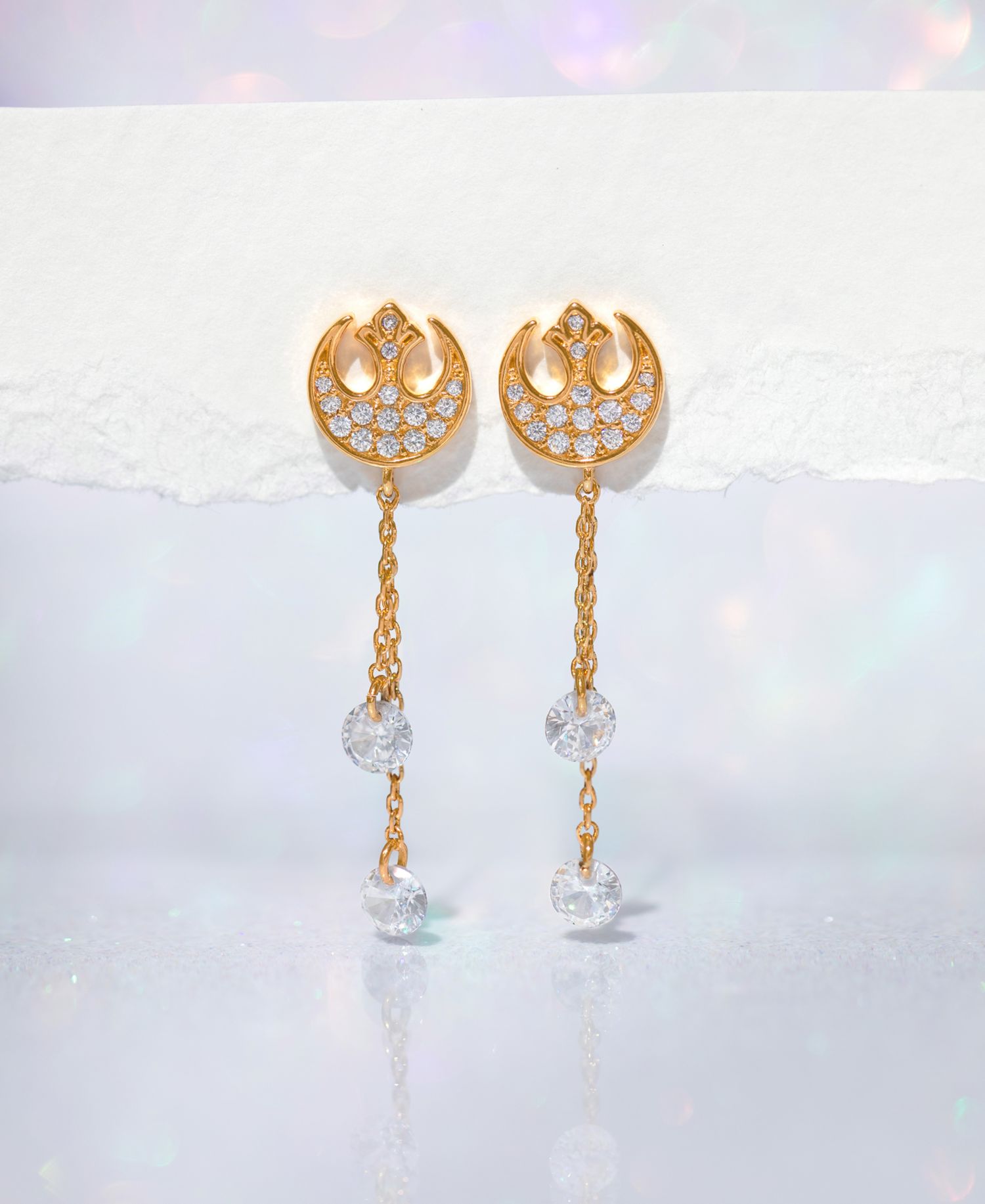 Crystal Star Wars Rebel Alliance Dangle Earrings
