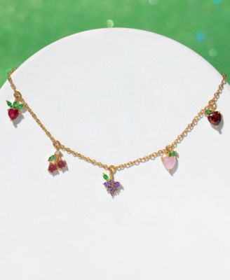 Crystal Multi-Color Fruit Basket Necklace