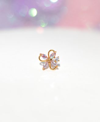 Crystal Gardenia Piercing Style Earring