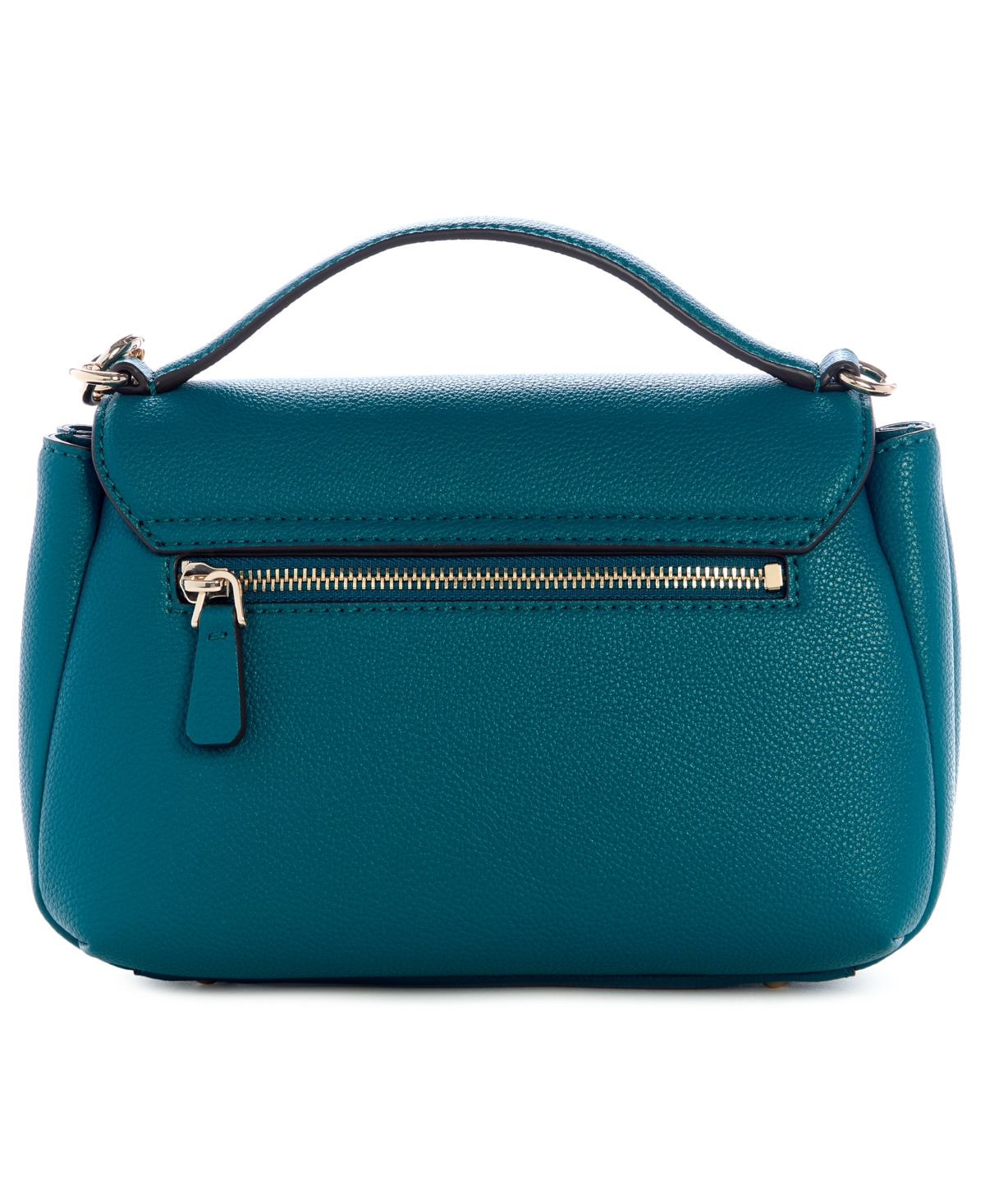 Guess Evie Top Handle Flap Small Crossbody Bag In Blue