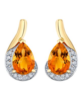 Citrine Drop Earrings (2-5/8 ct. t.w.) in 10k Yellow Gold
