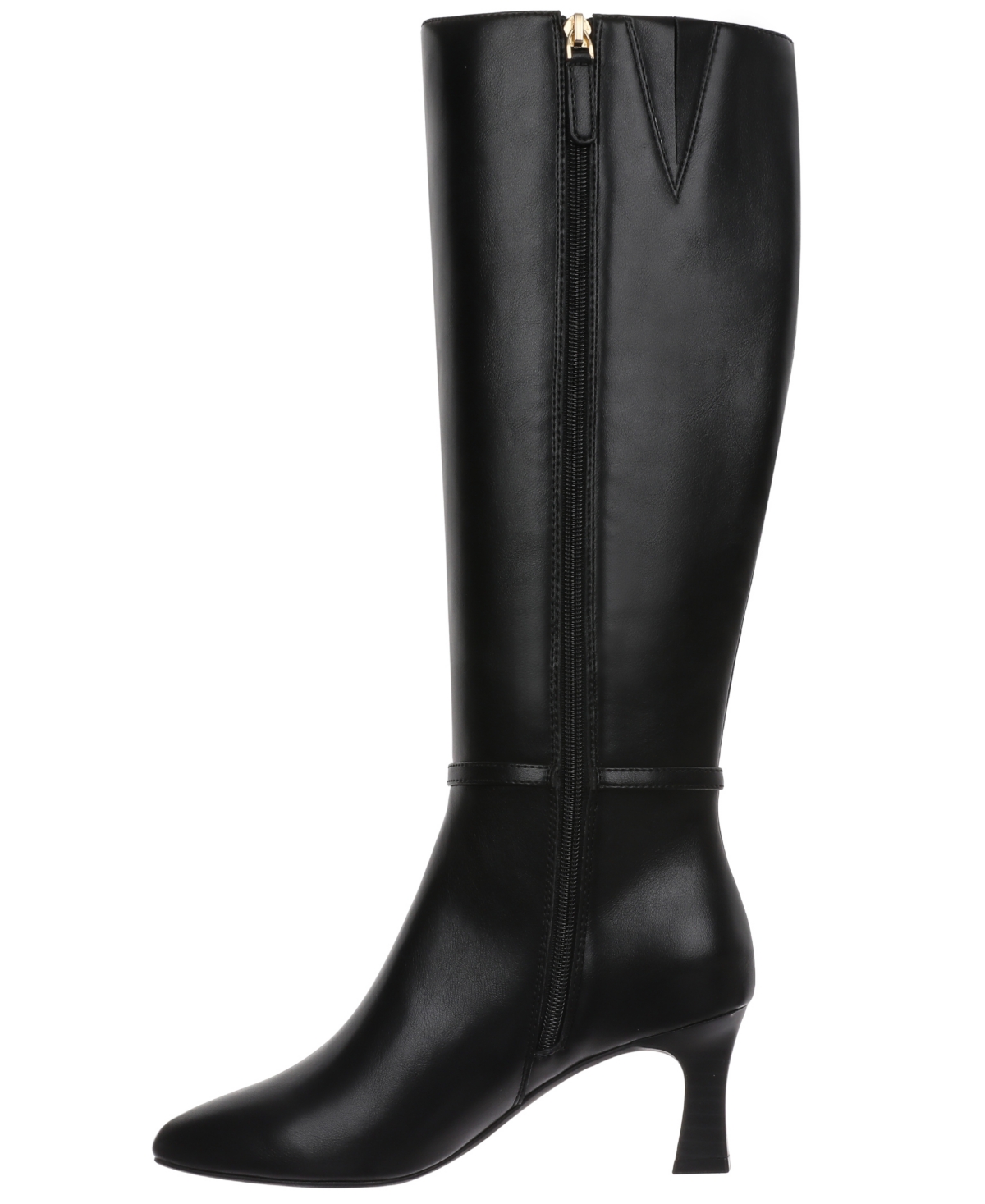 Style & Co Style Co Womens Shaniaa Belt Pointed Toe Boot Regular Wide Calf Macys Exclusive In Black