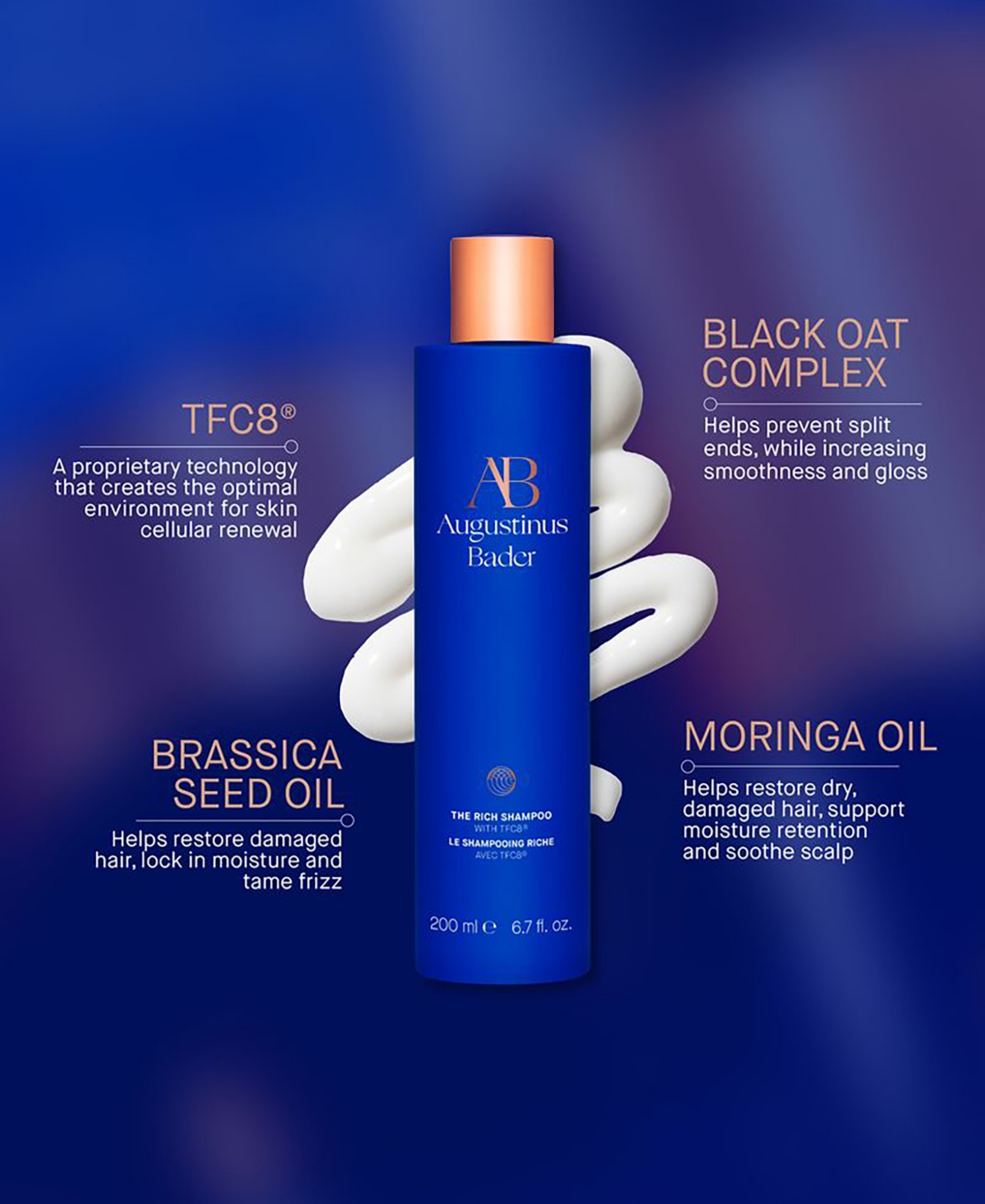 Augustinus Bader The Rich Shampoo, 6.76 Oz. In Transparent