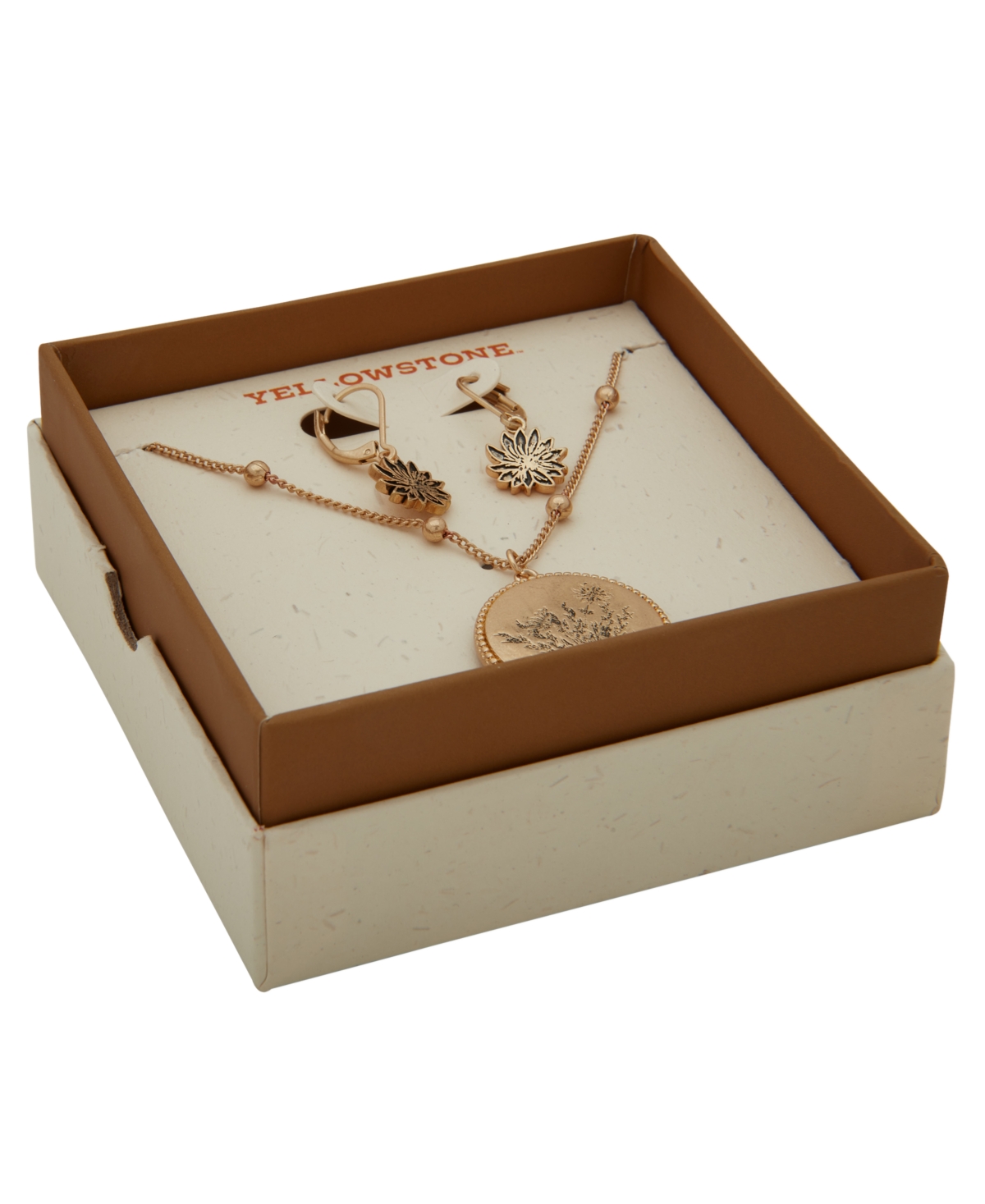 Yellowstone 2-Pc. Wildflower Pendant Necklace and Drop Earrings Gift Set