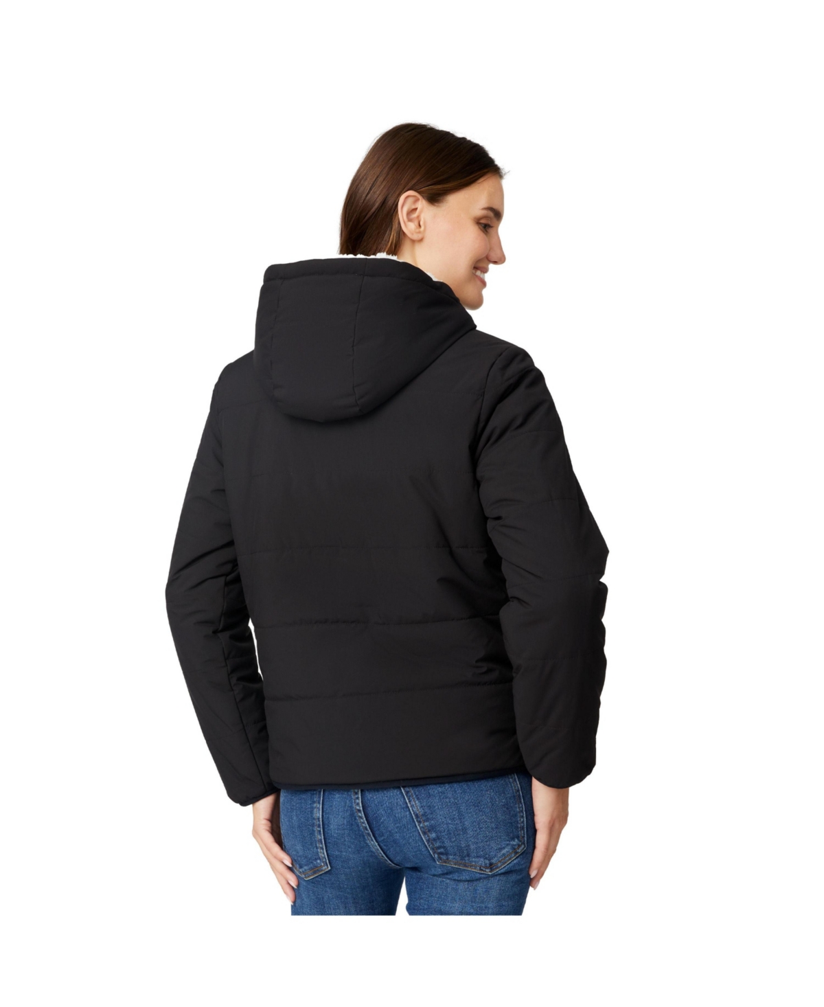 Free Country Women's Hooded Cirrus Quilted Reversible Jacket
